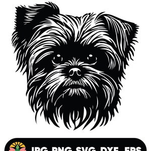 Yorkshire Dog svg, Yorkshire Terrier SVG, Yorkie face clipart, File Svg, Png, Eps, Dxf