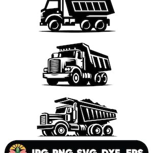 Dump Truck SVG: Construction Vehicle Graphic - Cricut, Silhouette (Digital File)