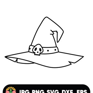 Witch Hat SVG: Halloween Vector Cut File for Cricut, Silhouette
