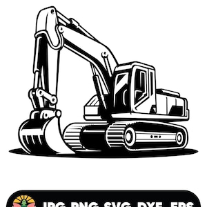 Excavator Svg, Excavator Clipart, Excavator Cricut, Excavator Cutfile, Construction Svg, Heavy Equipment Svg, Excavator Vector, Png, Svg,Dxf