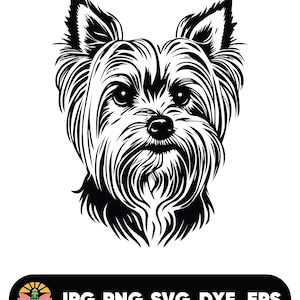 Yorkshire Dog svg, Yorkshire Terrier SVG, Yorkie face clipart