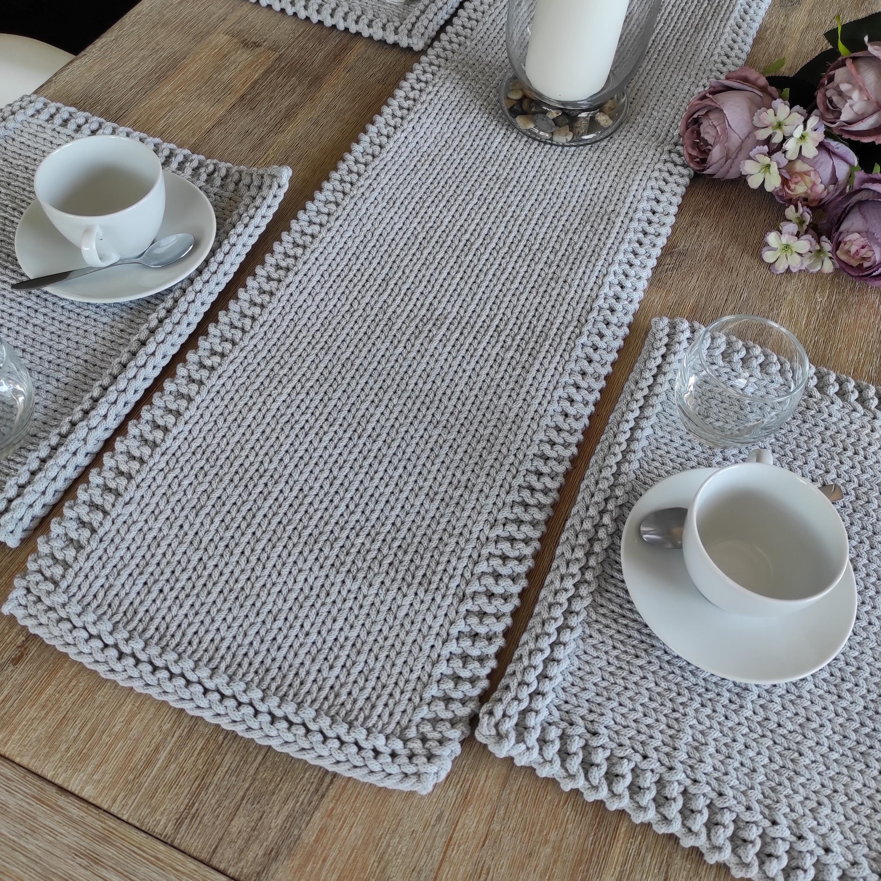 Table Runner Knitting Pattern: Modern Farmhouse Decor – Beginner Knit ...