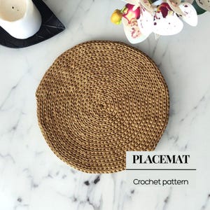 Crochet Placemat Pattern, Round  Table Mat Pdf,