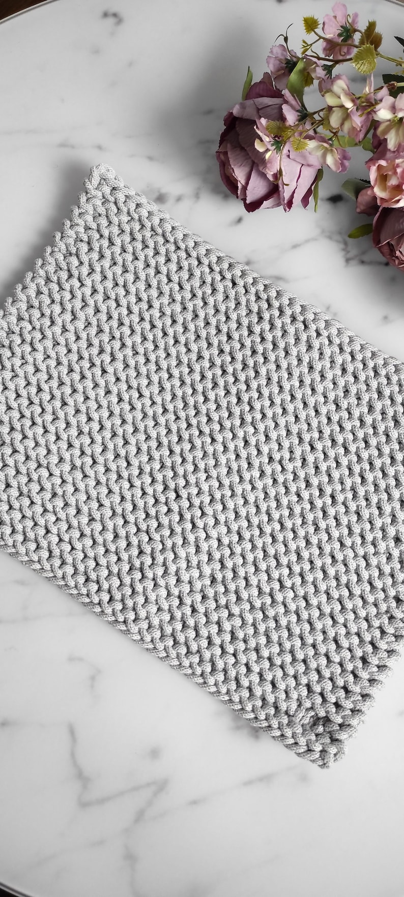 Placemat KNITTING PATTERN Cotton Table Mat Pdf Modern Etsy