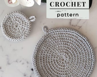 Crochet Placemat Coaster Pattern: Easy Beginner Table Decor Set, Modern Crochet Home Decor (PDF Download)