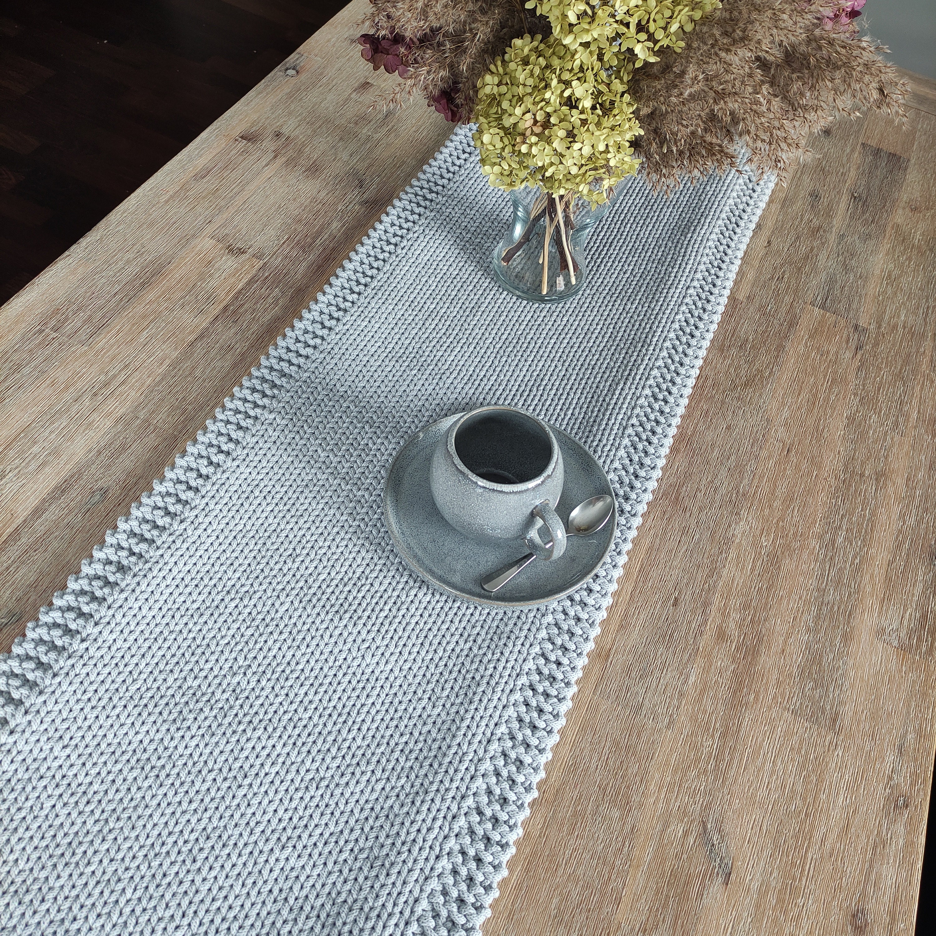 Table Runner Knitting Pattern: Modern Farmhouse Decor – Beginner Knit ...