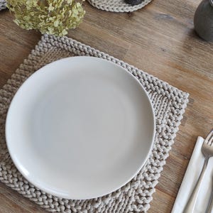 Rectangle Knitted Placemat Pattern: Easter Spring Table Decor - Easy Beginner Cotton Table Mat (PDF Download) image 4