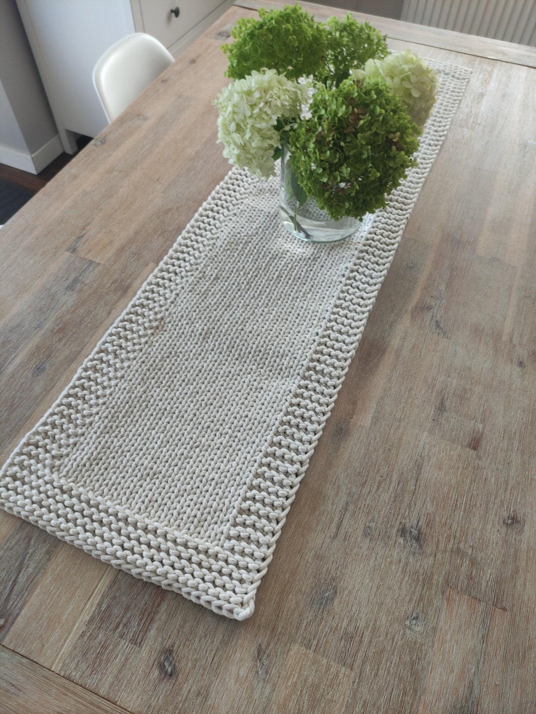 Table Runner Knitting Pattern, Knit Table Runner Pdf, Knitted Table