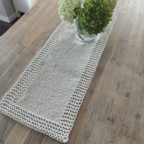 Knit Table Runner Etsy