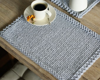 Knitted Placemat Pattern: Easy Modern Table Decor DIY (PDF Download)