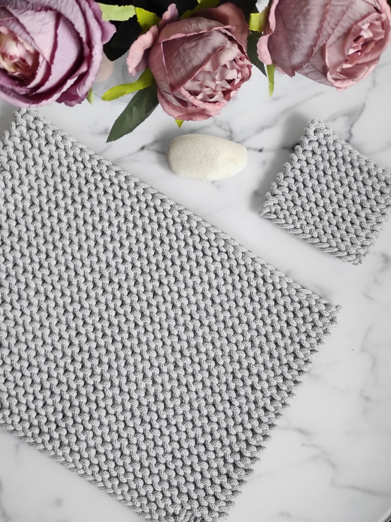 Placemat Knitting Pattern, Cotton Table Mat Pdf, Coaster Pattern