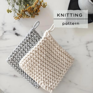 Knitted Coaster Pattern: Easy Beginner Cotton Coaster Set, Cozy Kitchen Decor (PDF Download)