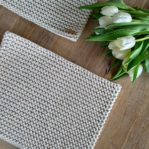 Easy Knit Placemat Pattern: Beginner Table Mat (PDF Download)