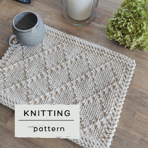 Modèle de napperon tricoté : décoration de table facile (PDF)