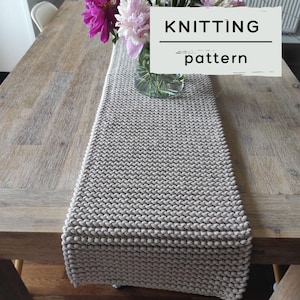 Patron de chemin de table en tricot : décoration d'intérieur facile (Patron PDF)