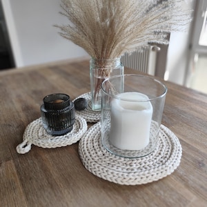 Crochet Candle Mat Pattern: Easy Round Table Decor for Beginner (PDF Instant Download)