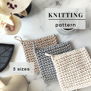 Knitted Square Pot holder Pattern: Beginner Friendly Farmhouse Kitchen Decor (PDF Download)