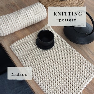 Strickmuster für Platzsets: Einfaches Tischset zum Stricken – Anfängerfreundliche, moderne Wohndekoration (PDF-Download)