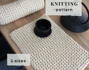 Knitted Placemat Pattern: Easy Knit Table Mat – Beginner Friendly Modern Home Decor (PDF Download)