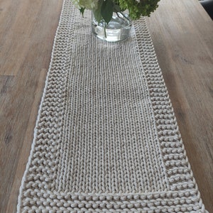 Table runner knitting pattern, Knit table runner pdf, Knitted table runner pattern, Table decor knit pdf, Home decor pattern image 3