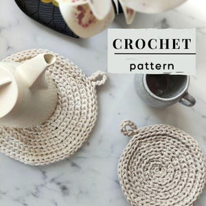 Potholder Crochet Pattern: DIY Hotpad & Coaster (PDF Pattern)