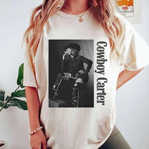 Camiseta Cowboy Carter de Beyoncé, camiseta con cuello redondo Cowboy Carter de Beyoncé - Renacimiento, acto II - Camiseta para fans de Beyhive
