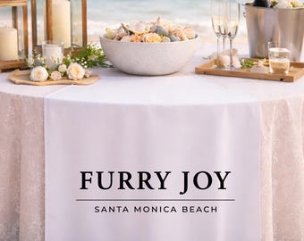 Personalized Logo Table Runner for Vendor Booth, Custom Business Banner, Linen Table Cover for Craft Fair, Farmers Market Display Decor