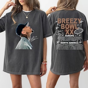 Chris Brown Breezy Bowl XX Tour 2 sided T-Shirt, Chris Brown Album Shirt, Chris Brown Fan Gift, Chris Brown Merch