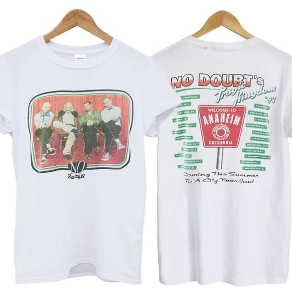 No Doubt 1997 Tragic Kingdom White Concert T-Shirt, No Doubt T-Shirt, Tragic Kingdom Tour 97 Shirt, No Doubt Band Shirt 1285383738
