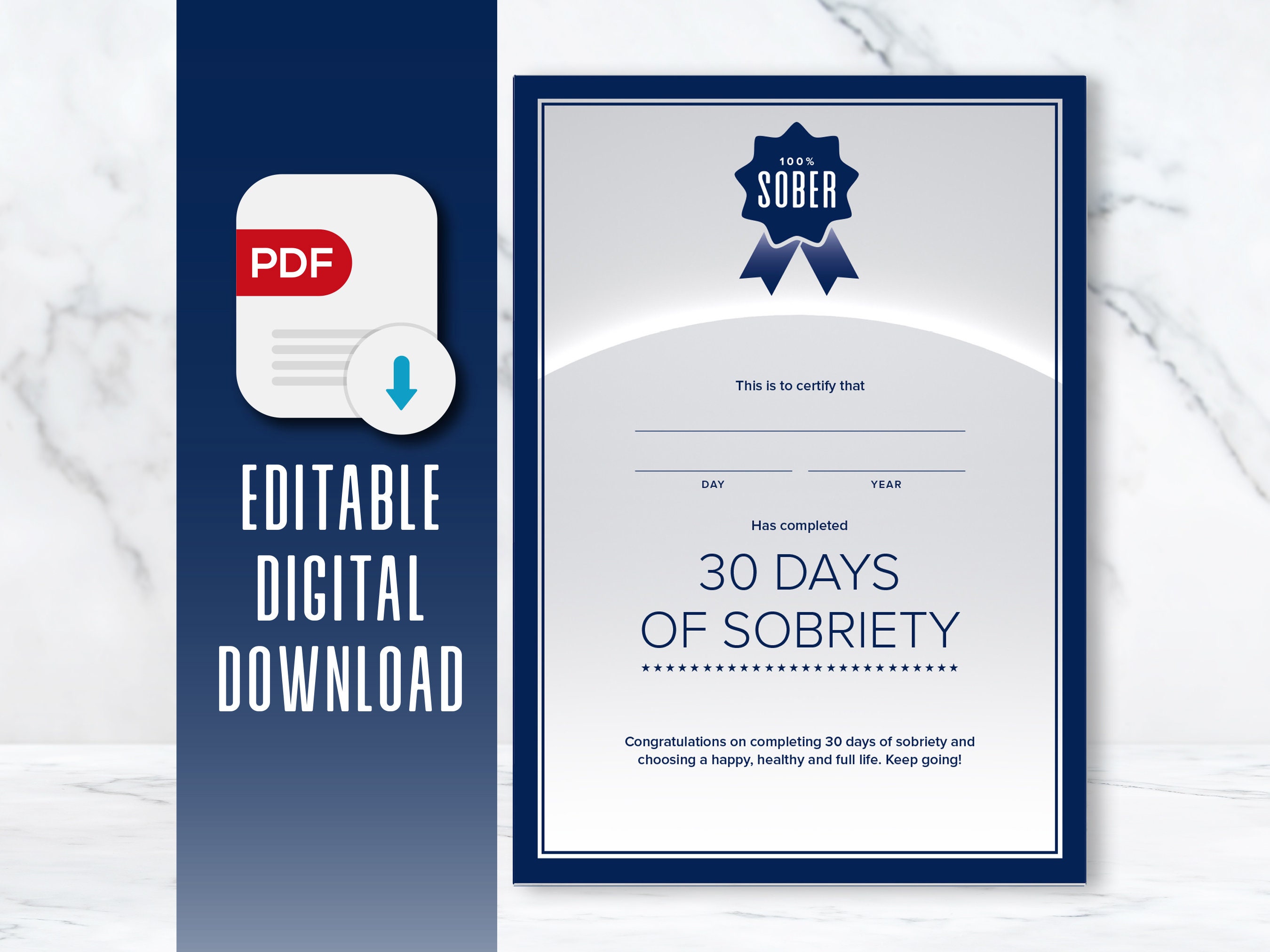 30-days-sober-certificate-digital-download-etsy