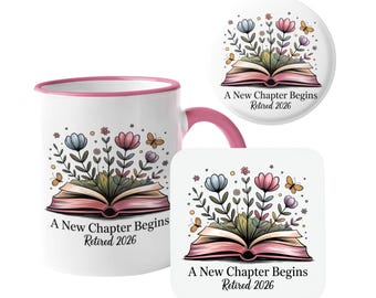 Retired 2026 Gift, New Chapter Mug Coaster Badge Set