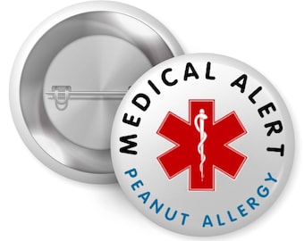 Erdnuss-Allergie-Ärztlicher Alarm-Logo-Abzeichen 1in 25mm