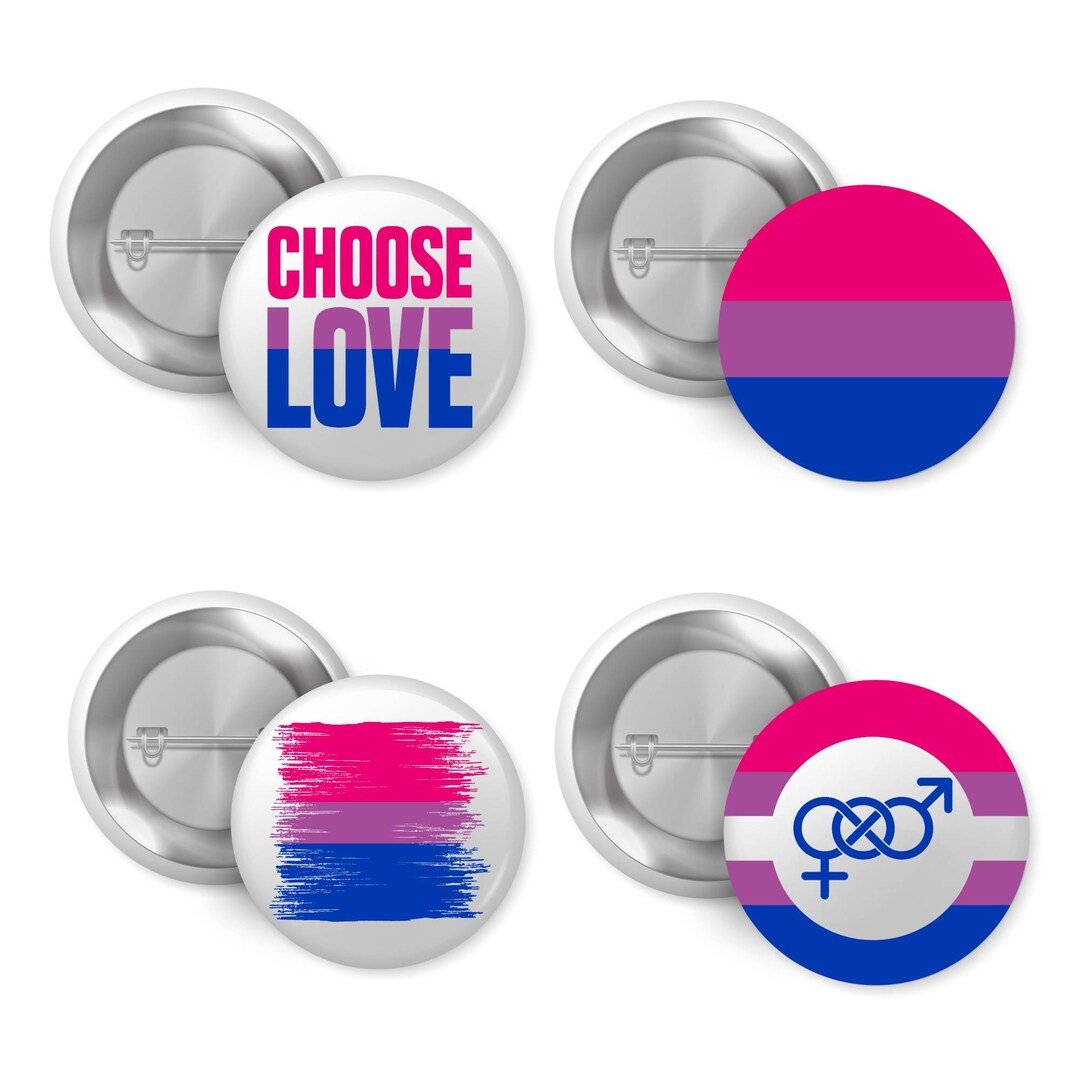 Pride Bisexual Bi Flag Design Support Badge 1in 25mm - Etsy