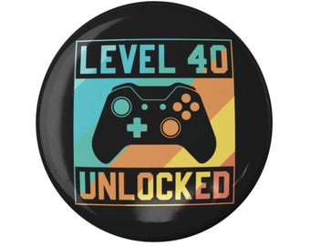 Gamerbadge van level 40, speld voor 40e verjaardag