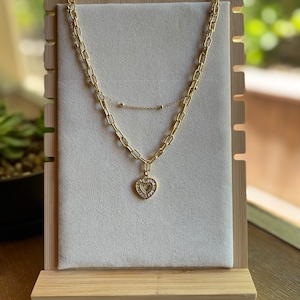 Heart Double Chain Necklace