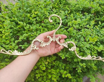 Retro Wedding Dress Hanger Pure Brass hanger Vtg bridal hanger Antique Copper Clothes Hanger, Xmas Home Decor Wedding Gift Party Favor fr128