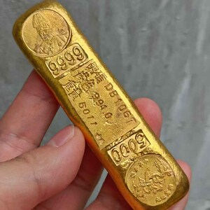 Gold Color Copper Material Paperweight Oriental Mystery Old Vintage ...