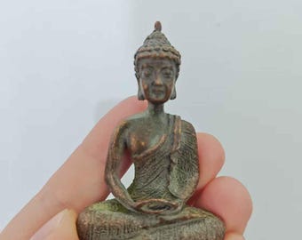 Buddhist antique brass mini Dharma Buddha sitting Buddha,Fengshui buddhi meditation decorations Tibetan Buddhism Tathagata Miniature
