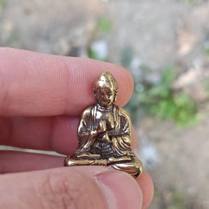 Buddhist VTG brass mini Dharma Buddha sitting Buddha, Peace,Fengshui buddhi meditation decorations Tibetan Buddhism Tathagata Miniature