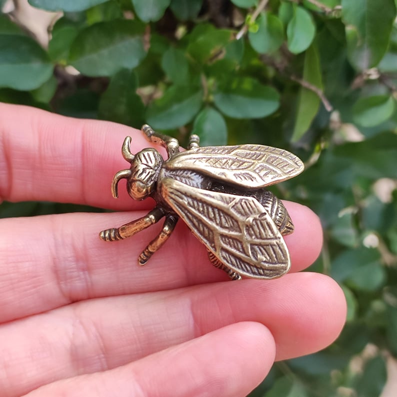 Get 2 Vtgbrasslover Vtg Vintage Style Brass Honeybee Statue ,animal ...