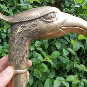 Antique Style Brass Eagle head Design Bird Head Handle, Walking Stick Cane walking stick Cast Iron Decorative Fence Tip Topper Cane Head f29