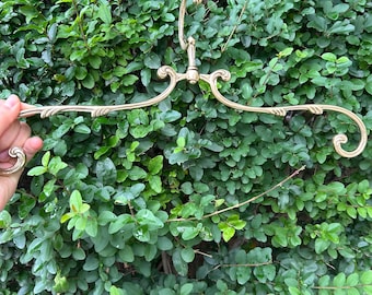 Retro Wedding Dress Hanger Rotating clothes hanger Pure Brass hanger Vtg bridal hanger Antique Copper Clothes Hanger, Xmas Home Decor