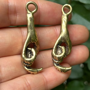 Vtgbrasslover Pingente de garra de latão e cobre estilo antigo, contas para artesanato, cartão, achados de latão e metal, joias, artesanato, faça você mesmo, fabricação de brincos