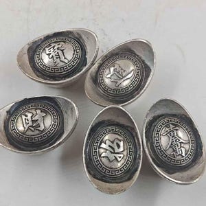 5 pic Old China Dynasty Silver Tongbao Replica, Circulate Money Coin,  Silver Party Money Coin, Ming Dynasty Emperor Period Wealth Money