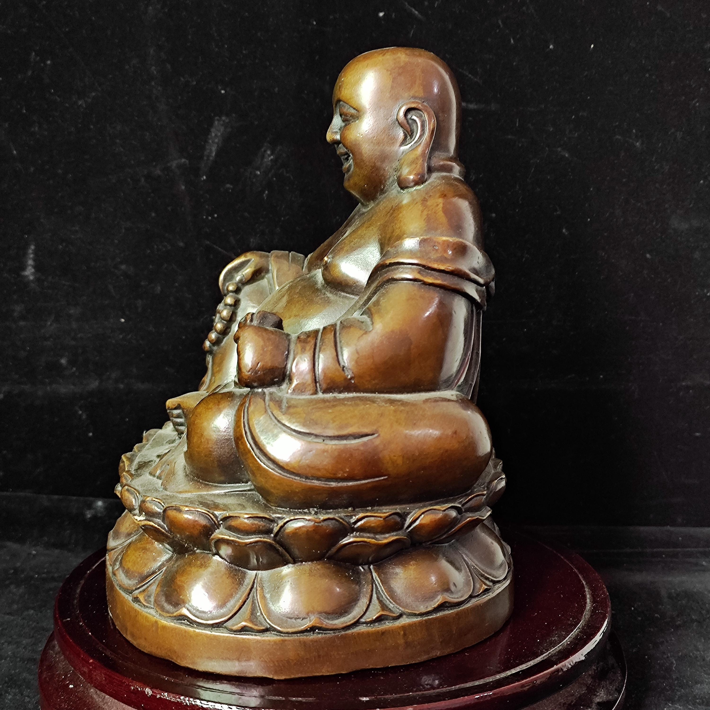 Estatua de Buda Maitreya de cobre antiguo, estatua de Buda sonriente y  riendo de latón, figura de Budai, budismo, felicidad, dios de la riqueza,  zen - Etsy México, image size:3000x3000
