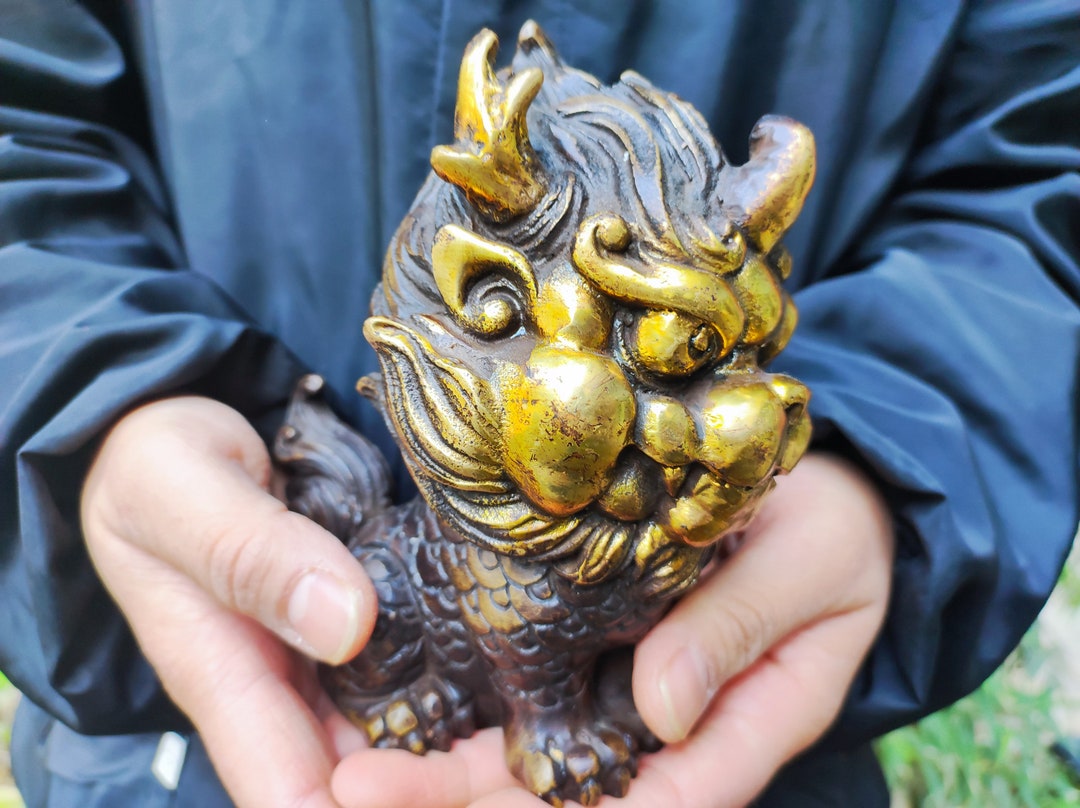 Feng Shui Pi Yao for Wealth Good Luck Figurine,winged Mythical Beasts ...