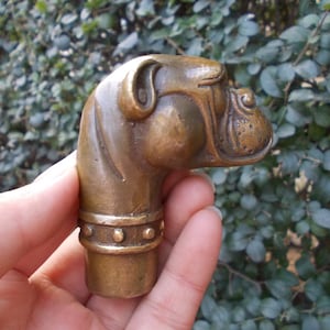 Walking Stick Cane French Bulldog Head, Brass Cane for Walking Stick, Men Gift, Handle Dog Head For Walking Stick Topper Cane Accessory