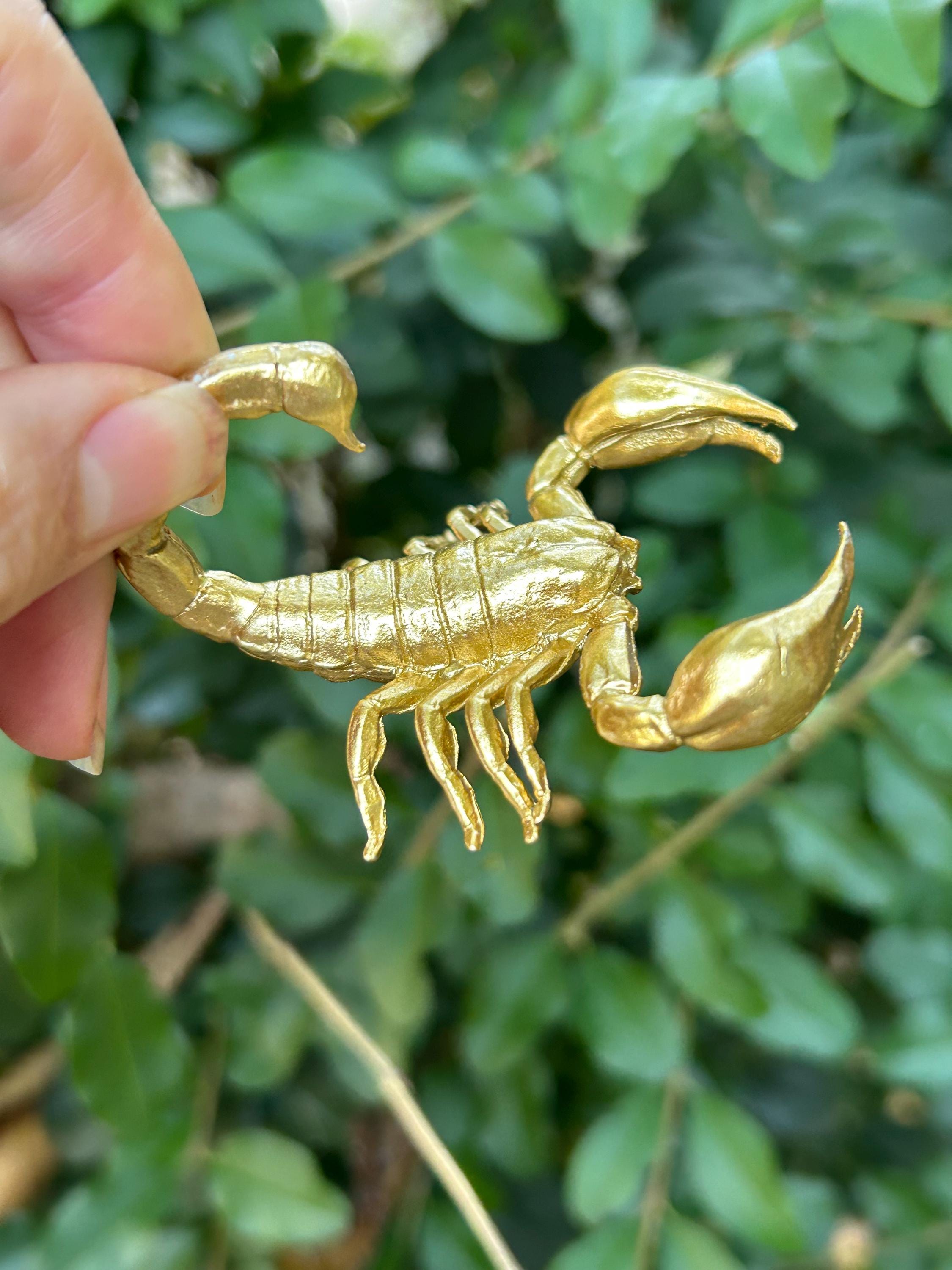 Miniature Bronze Scorpion Figurine Model Ornament Retro Animal