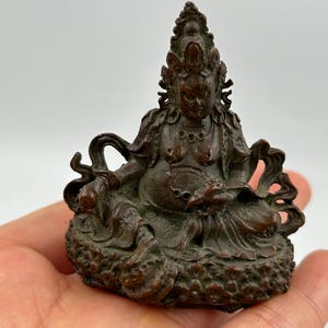 Rare Buddhist VTG brass mini Dharma Buddha sitting Buddha, Peace,Fengshui buddhi meditation decorations Tibetan Buddhism Tathagata Miniature