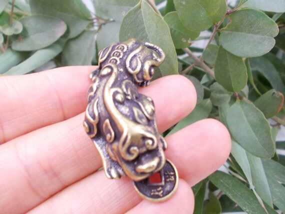 Vtgbrasslover Vtg Vintage Style Brass Pixiu Statues Small